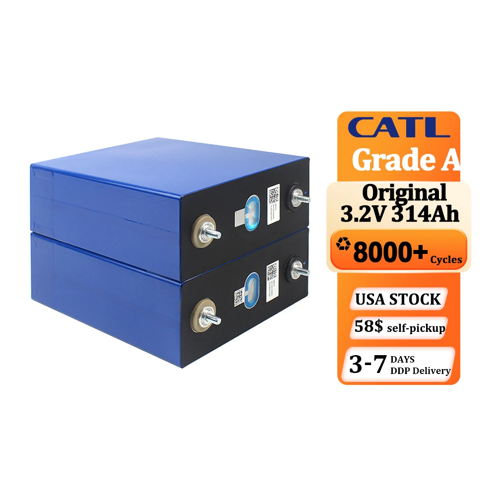 USA Stock LF314 CATL 3.2V 314ah lifepo4 Battery 8000+ long cycle life LFP cells for home solar storage USA in stock DDP -5-7DAYS
USA Stock LF314 CATL 3.2V 314ah lifepo4 Battery 8000+ long cycle life LFP cells for home solar storage USA in stock DDP -5-7DAYS