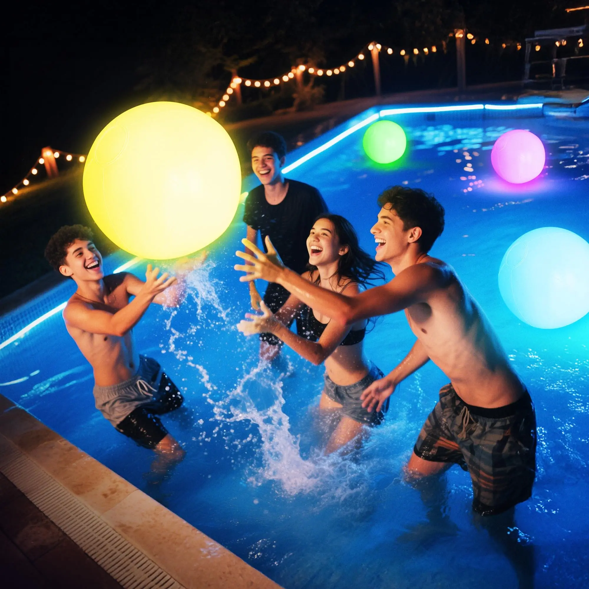 Pool Toys - 16" Light Up Beach Ball, 1/2/4 Pack Glow in The Dark Balls with 8 LED Modes, Pool Games for Adults, Teens and Kids,
Pool Toys - 16" Light Up Beach Ball, 1/2/4 Pack Glow in The Dark Balls with 8 LED Modes, Pool Games for Adults, Teens and Kids,