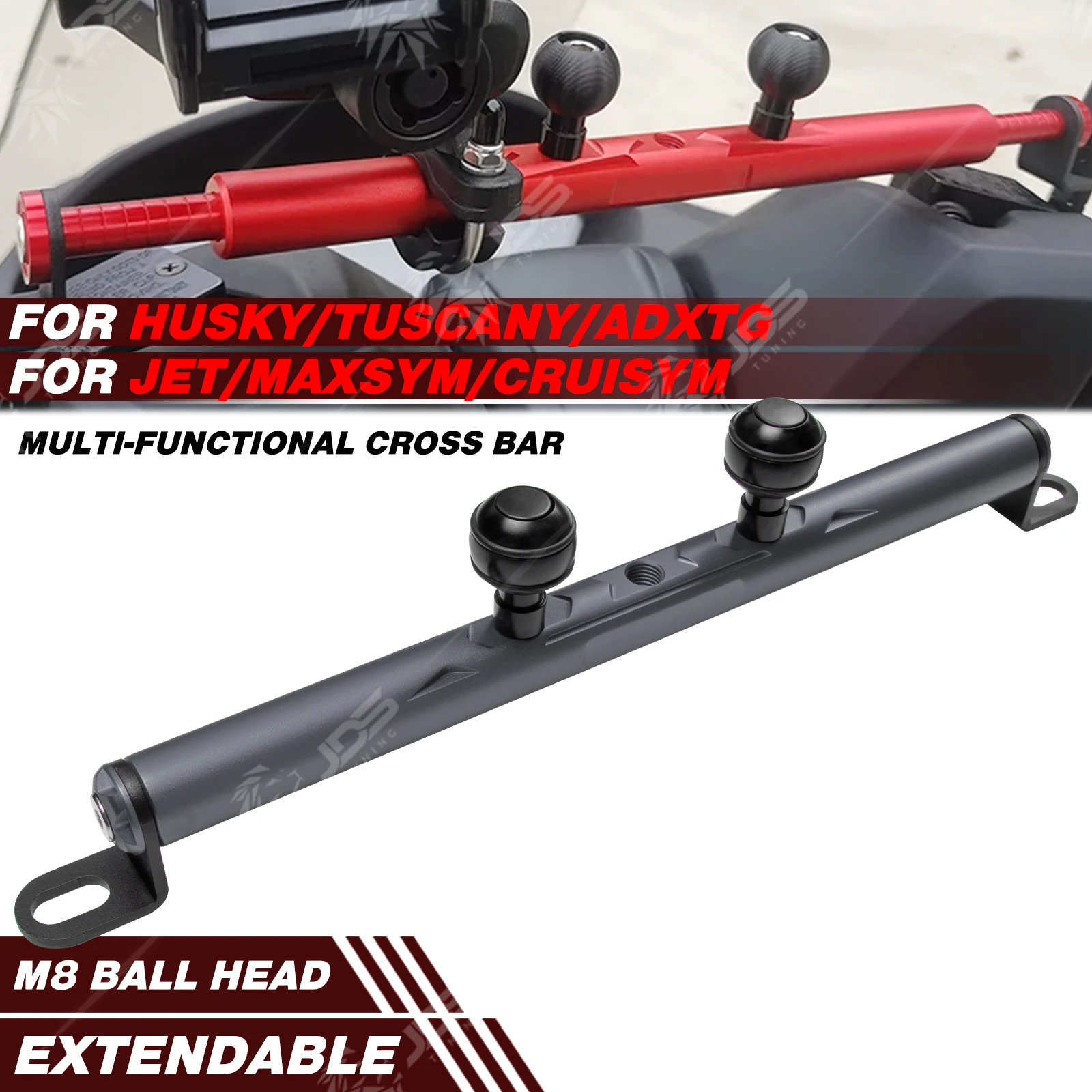 JDSTUNING For SYM HUSKY/TUSCANY/ADXTG/JET/MAXSYM/CRUISYM Crossbar Balance Beam Multifunction Bar Phone Holder Bracket Parts
JDSTUNING For SYM HUSKY/TUSCANY/ADXTG/JET/MAXSYM/CRUISYM Crossbar Balance Beam Multifunction Bar Phone Holder Bracket Parts