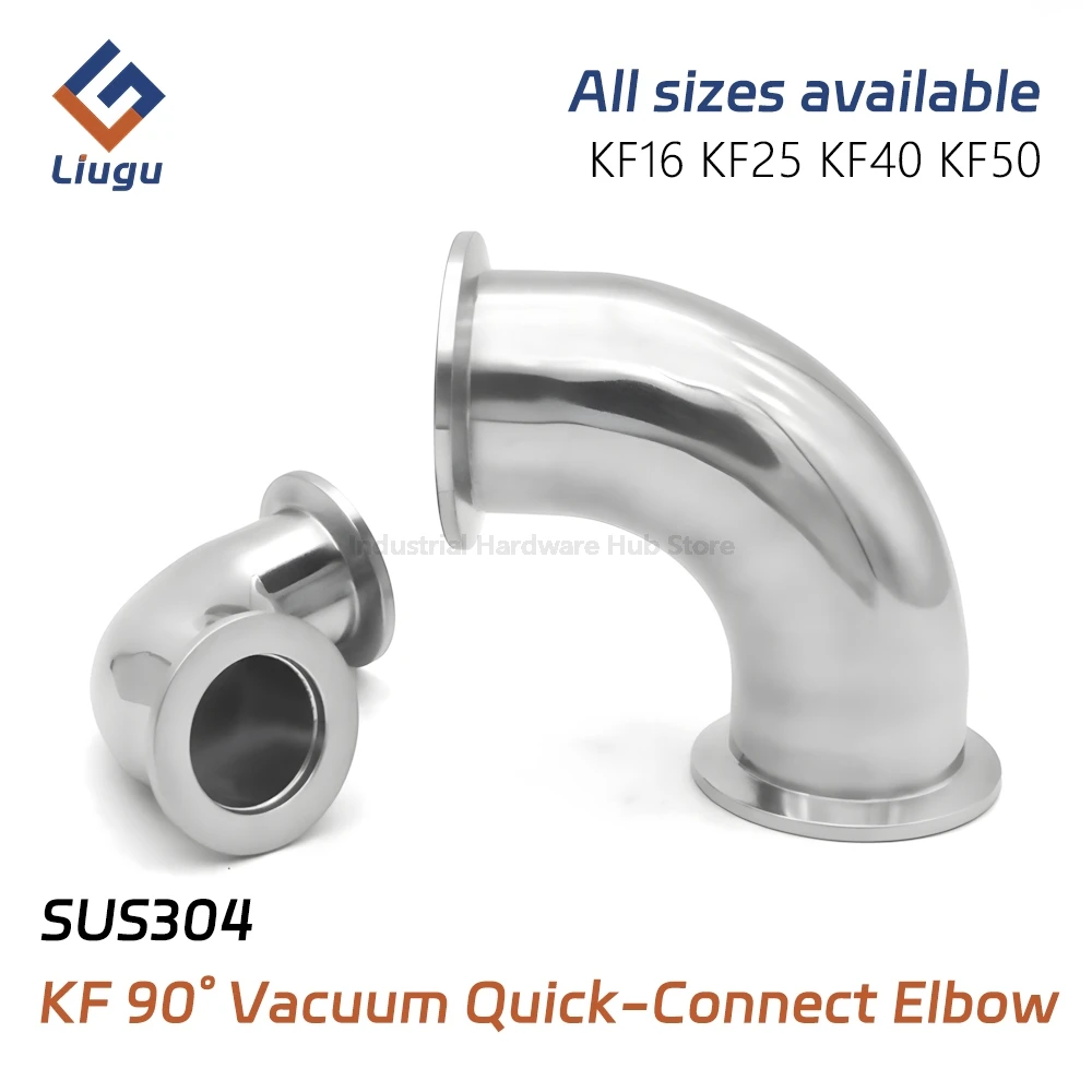 304 Stainless Steel KF Vacuum 90 Degree Elbow, Sanitary Tri Clamp Quick Release Fit Flange Joint Pipe Fitting KF16KF25 KF40 KF50
304 Stainless Steel KF Vacuum 90 Degree Elbow, Sanitary Tri Clamp Quick Release Fit Flange Joint Pipe Fitting KF16KF25 KF40 KF50
