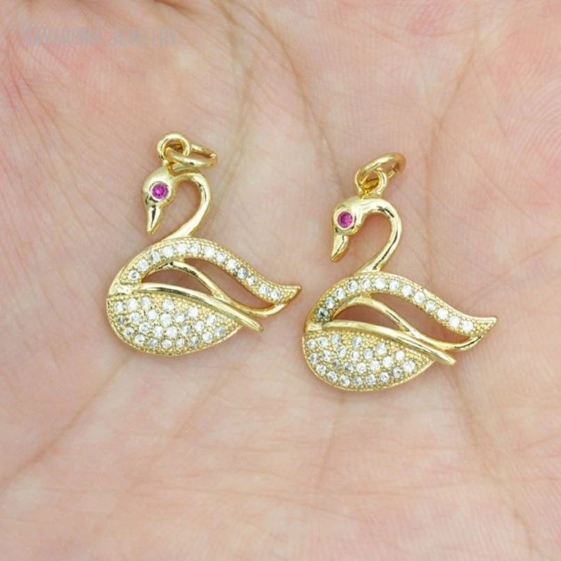 2Pcs Pendant Invisible Setting Gold Color Metal Cubic Zirconia Jewelry Copper Wholesale Swan Charms PM51843
2Pcs Pendant Invisible Setting Gold Color Metal Cubic Zirconia Jewelry Copper Wholesale Swan Charms PM51843