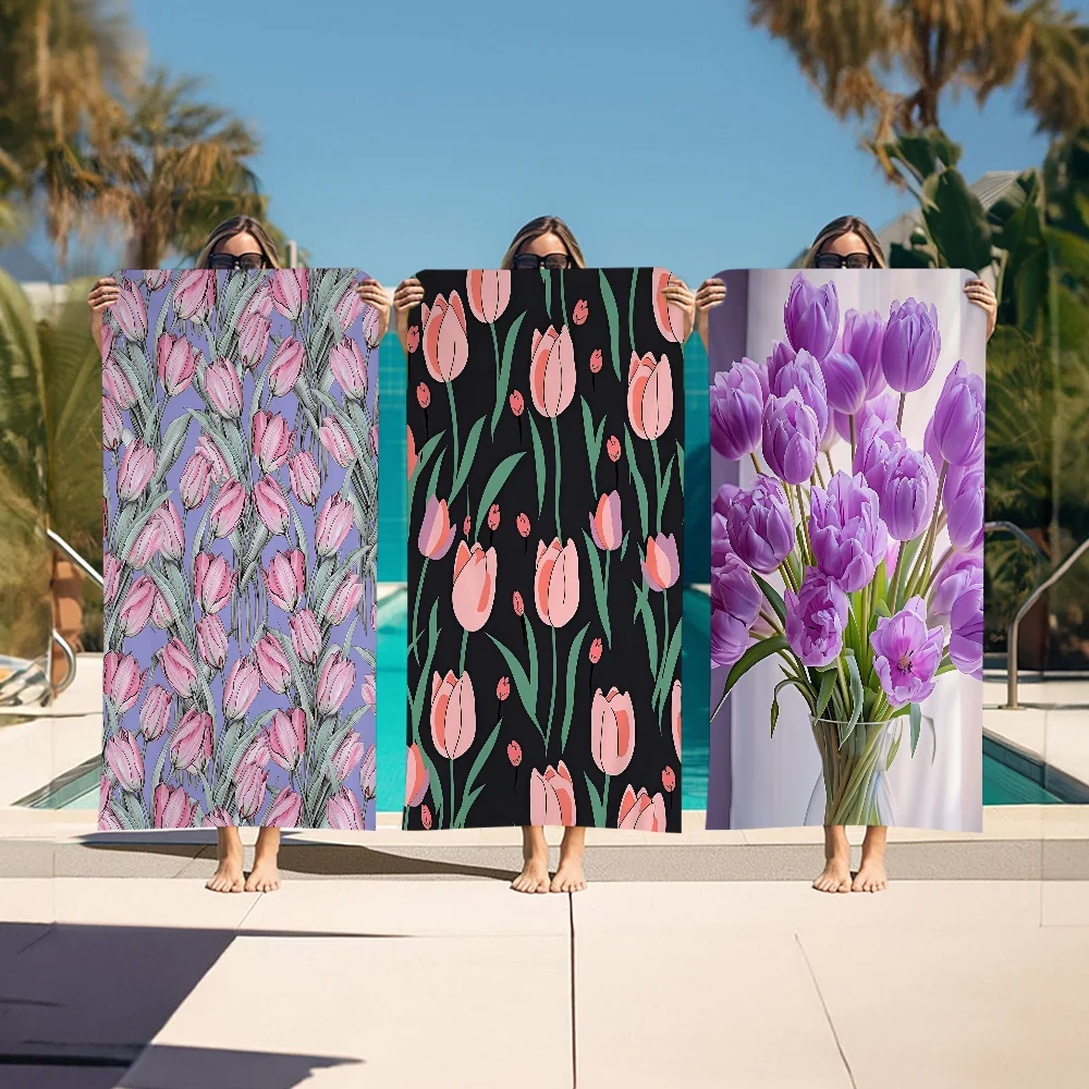 Purple Tulip Microfiber Beach Towel Absorbent Quick Dry Soft Yoga Swimming Resort Mountain Climbing Towel
Purple Tulip Microfiber Beach Towel Absorbent Quick Dry Soft Yoga Swimming Resort Mountain Climbing Towel
