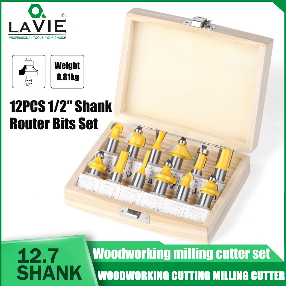 12pcs 6mm 8mm 1/4in 1/2in Shank Router Bits Set Woodworking Milling Cutter Trimming Straight Bits Carbide Engraving Cutting Tool
12pcs 6mm 8mm 1/4in 1/2in Shank Router Bits Set Woodworking Milling Cutter Trimming Straight Bits Carbide Engraving Cutting Tool