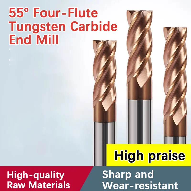 1pcs 55° 4-Flute Tungsten Carbide End Mill, CNC Coated Flat Bottom 4-Flute Extended Milling Cutter, CNC Cutting Tool
1pcs 55° 4-Flute Tungsten Carbide End Mill, CNC Coated Flat Bottom 4-Flute Extended Milling Cutter, CNC Cutting Tool