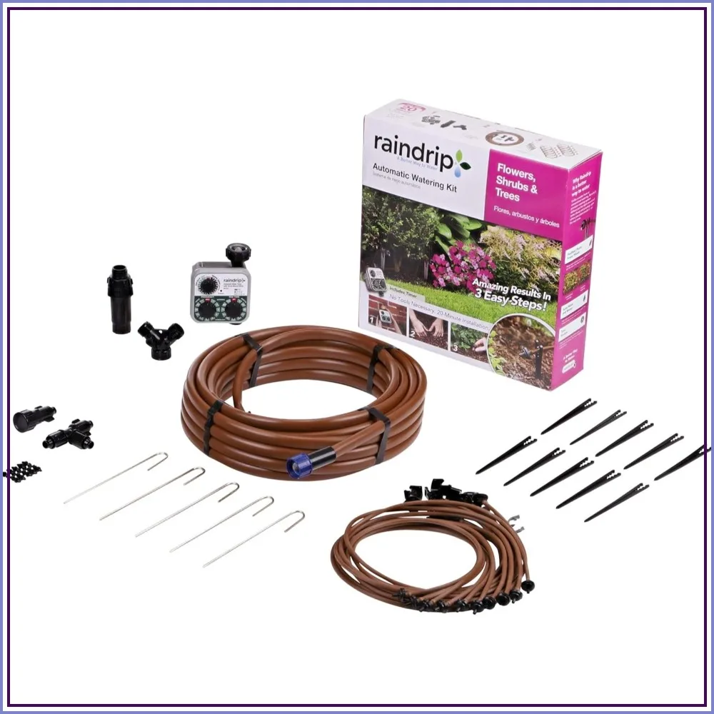 Automatic Drip Irrigation Kit with Timer, Waters 10 Plants, 2 GPH Drippers, Customizable Settings for Garden
Automatic Drip Irrigation Kit with Timer, Waters 10 Plants, 2 GPH Drippers, Customizable Settings for Garden