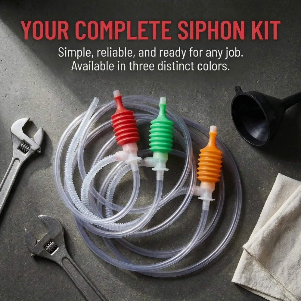 Siphon Pump Portable Manual Pump Durable Hand Operated Oil Suction Hose Leakproof Efficient Water Pump Tank Suction
Siphon Pump Portable Manual Pump Durable Hand Operated Oil Suction Hose Leakproof Efficient Water Pump Tank Suction