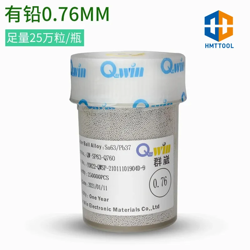 Qwin 250K Lead Tin Bead BGA Repair Lead Solder Ball Re Solder Ball Repair Tool 0.76mm Mobile Phone Repair Tool
Qwin 250K Lead Tin Bead BGA Repair Lead Solder Ball Re Solder Ball Repair Tool 0.76mm Mobile Phone Repair Tool