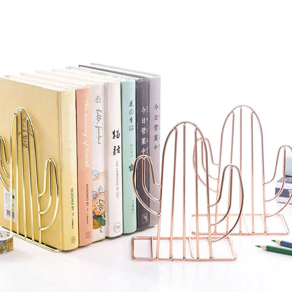 1Pair Bookend Iron Wrought Creative Cactus Design Book Organizer Desktop Magazine Holder Storage Rack for Home Office
1Pair Bookend Iron Wrought Creative Cactus Design Book Organizer Desktop Magazine Holder Storage Rack for Home Office