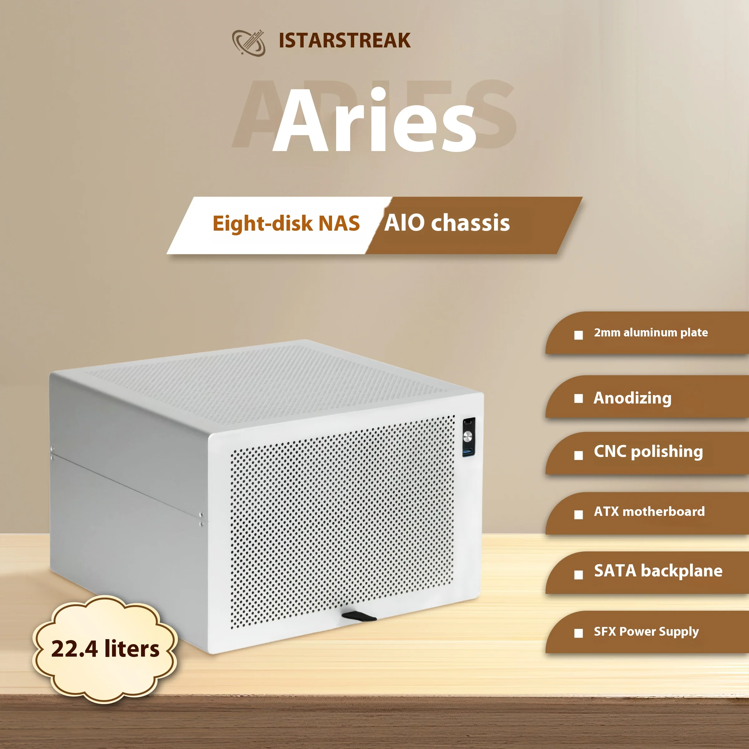 8-полосный корпус NAS Aries, 2 мм, анодированный алюминий, материнская плата ATX, блок питания SFX Flyherd Hui UNRAID, корпуса и башни для игровых компьютеров 
8-полосный корпус NAS Aries, 2 мм, анодированный алюминий, материнская плата ATX, блок питания SFX Flyherd Hui UNRAID, корпуса и башни для игровых компьютеров