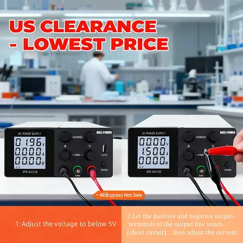 Adjustable DC Stabilized Bench Power Supply 30V10A 60V 120V Precision Voltage Control for Laboratory Equipment 24-hour Shipping