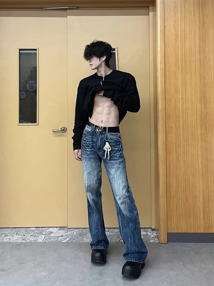 American Sle Straight Leg Jeans Men's High Street Vibe Waed Knife Slimming Rise Long Trousers Youth Faion
American Sle Straight Leg Jeans Men's High Street Vibe Waed Knife Slimming Rise Long Trousers Youth Faion