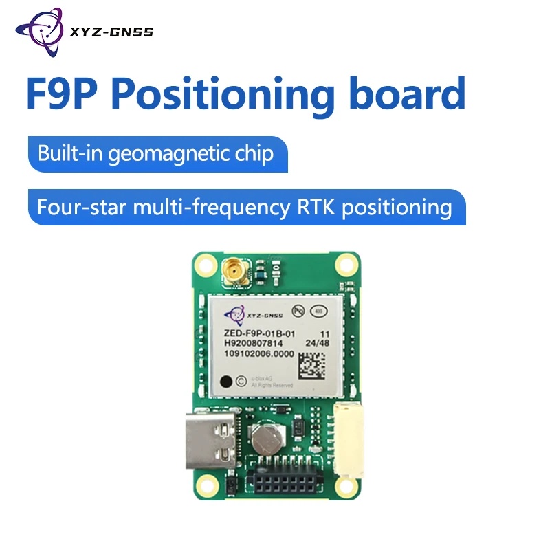 ublox ZED-F9P 01B New high precision centimeter-level differential positioning RTK module GNSS board
ublox ZED-F9P 01B New high precision centimeter-level differential positioning RTK module GNSS board