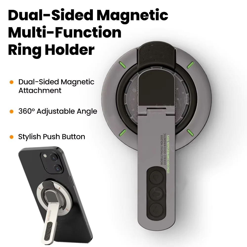 Double Sided Adjustable Magnetic Phone Holder 360° Rotation Portable Desktop Moblie Phone Mount Finger Ring Bracket For iPhone17
Double Sided Adjustable Magnetic Phone Holder 360° Rotation Portable Desktop Moblie Phone Mount Finger Ring Bracket For iPhone17