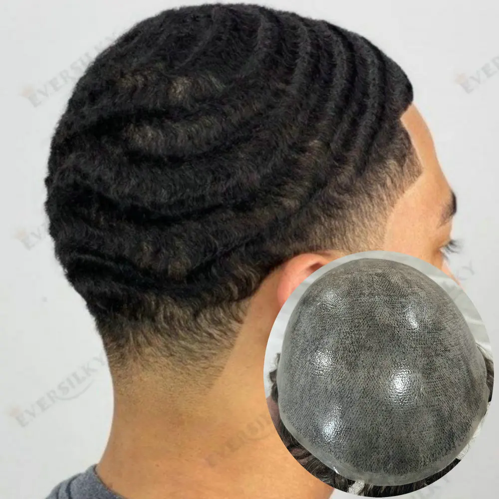 Супер прочный полный кожаный мужской парик из искусственной кожи, афро-черный человек, 15 мм, глубокая волна, 100% человеческие волосы, мужские шиньоны, системный протез
Супер прочный полный кожаный мужской парик из искусственной кожи, афро-черный человек, 15 мм, глубокая волна, 100% человеческие волосы, мужские шиньоны, системный протез