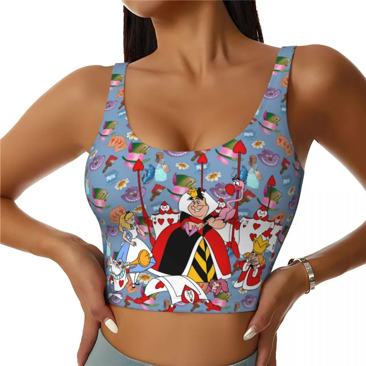 Custom Cheshire Cat Sports Bra Women's Alice In Wonderland High Impact Workout Yoga Crop Top
Custom Cheshire Cat Sports Bra Women's Alice In Wonderland High Impact Workout Yoga Crop Top