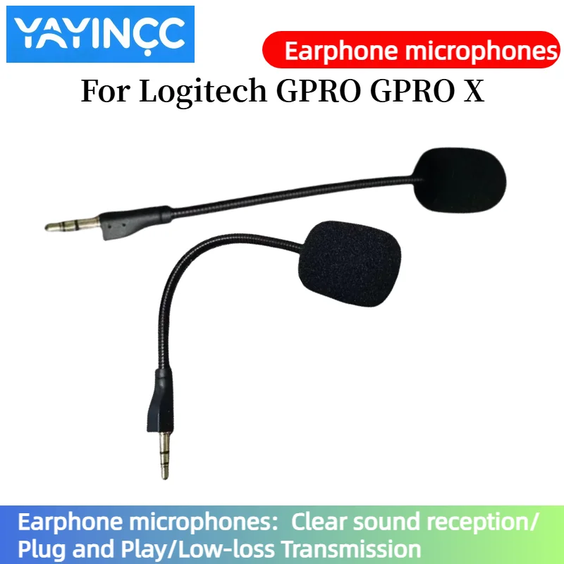 YAYINCC Replacement Gaming Mics 3.5mm Game Microphone For Logitech GPRO GPRO X headset Clear sound reception / plug and play MIC
YAYINCC Replacement Gaming Mics 3.5mm Game Microphone For Logitech GPRO GPRO X headset Clear sound reception / plug and play MIC