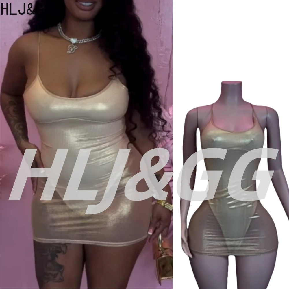 HLJ&GG Gold Sexy See Though Bodycon Spaghetti Strap Mini Dresses Women O Neck Sleeveless Slim Vestidos Fashion Club Streetwear
HLJ&GG Gold Sexy See Though Bodycon Spaghetti Strap Mini Dresses Women O Neck Sleeveless Slim Vestidos Fashion Club Streetwear