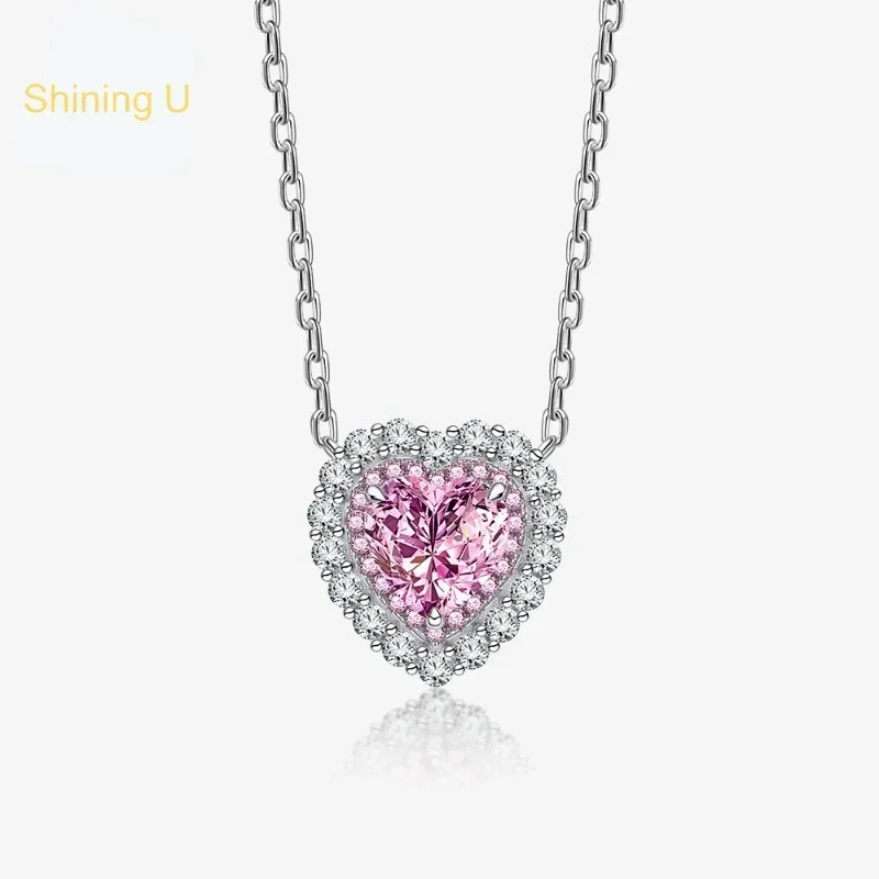 Shining U S925 Silver 8*8mm High Carbon Diamond Pendant Necklace for Women Fine Jewelry Anniversary Gift
Shining U S925 Silver 8*8mm High Carbon Diamond Pendant Necklace for Women Fine Jewelry Anniversary Gift