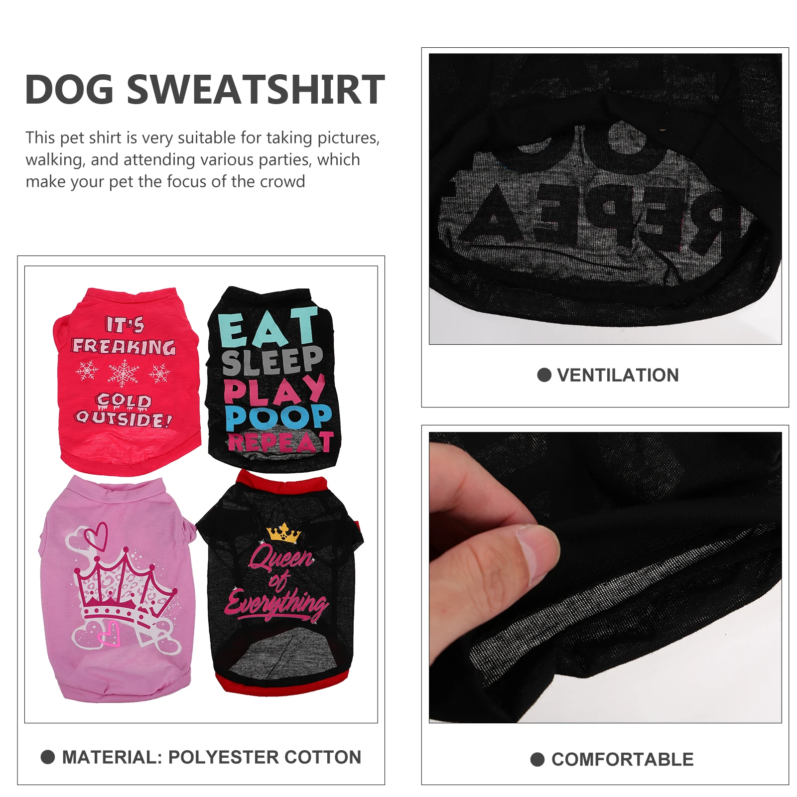 4Pcs Pet T Shirts Vest Breathable Dog Apparel Small Custom Puppy Sweatshirt Pullover Summer Indoor Outdoor 
4Pcs Pet T Shirts Vest Breathable Dog Apparel Small Custom Puppy Sweatshirt Pullover Summer Indoor Outdoor
