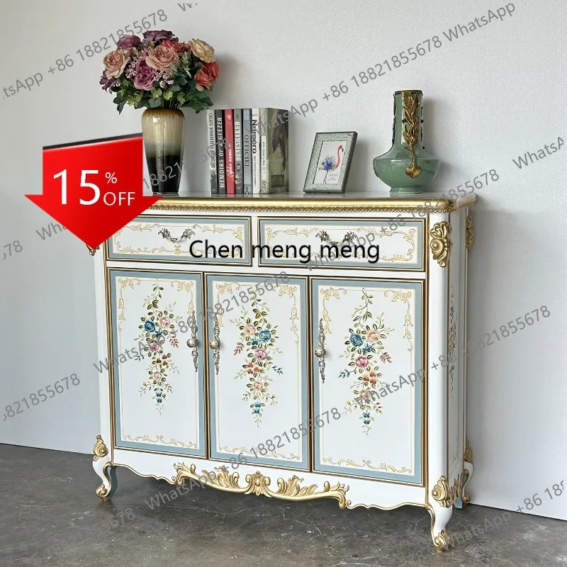 M85 French shoe cabinet light luxury carved hand-painted foyer entrance dining side cabinet bedroom storage cabinet
M85 French shoe cabinet light luxury carved hand-painted foyer entrance dining side cabinet bedroom storage cabinet