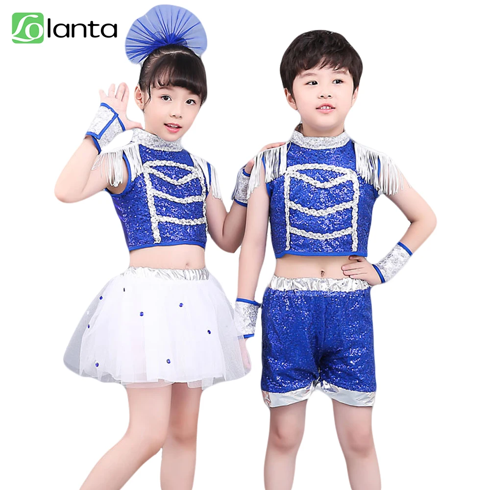 LOLANTA Kids Sequins Tassel Jazz Dance Outfits Unisex Team Wear Dancing Set Girls Crop Tops White Tutu Skirt Suit 4-12 Years
LOLANTA Kids Sequins Tassel Jazz Dance Outfits Unisex Team Wear Dancing Set Girls Crop Tops White Tutu Skirt Suit 4-12 Years
