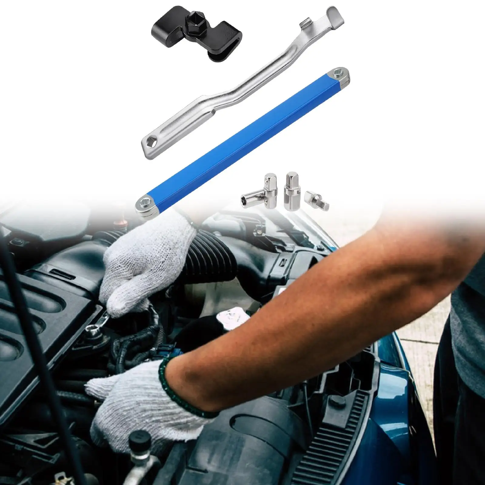 Impact Ready Offset Extension Wrench Set Small Space Carbon Steel Socket Wrench Adapters for Workshop Automotive DIY Projects
Impact Ready Offset Extension Wrench Set Small Space Carbon Steel Socket Wrench Adapters for Workshop Automotive DIY Projects