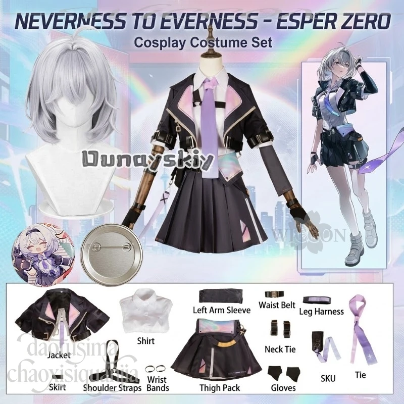 Game Neverness To Everness Cosplay Esper Zero Female Costume Fashion Anime Jirai Kei Dress Coat Punk Y2K Suit Wigs Halloween Cos
Game Neverness To Everness Cosplay Esper Zero Female Costume Fashion Anime Jirai Kei Dress Coat Punk Y2K Suit Wigs Halloween Cos