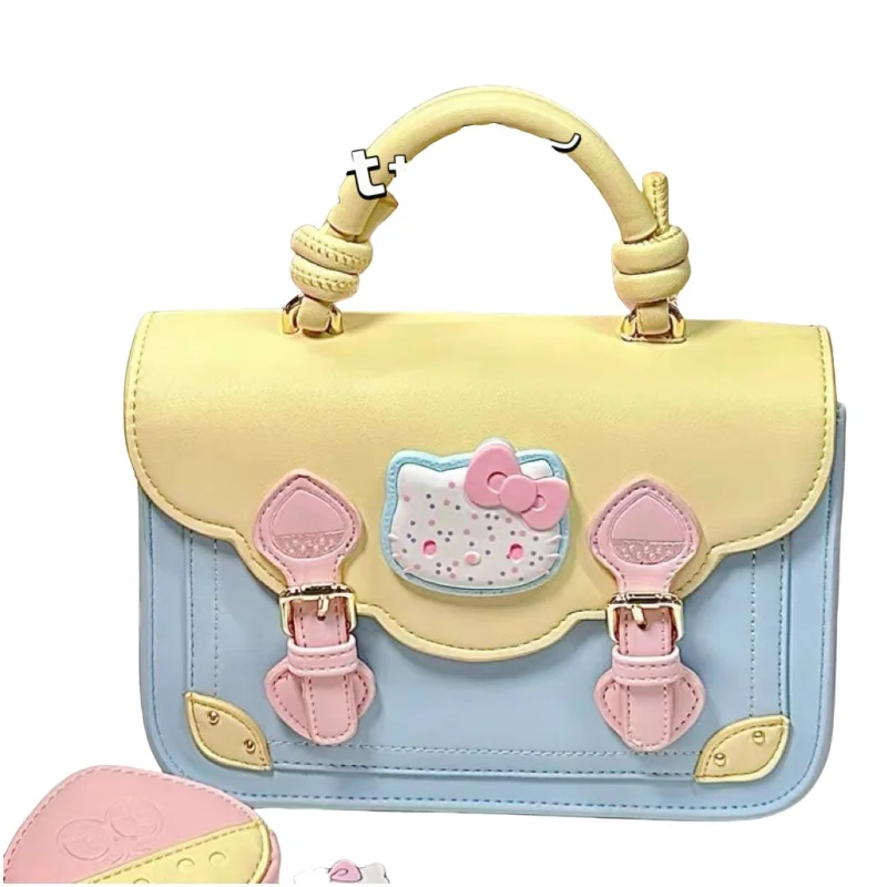 Sanrios Hellokittys Pachacco симпатичная кавайная сумка через плечо аниме мультфильм конфетные цвета женское сердце уличная модная сумка для отдыха
Sanrios Hellokittys Pachacco симпатичная кавайная сумка через плечо аниме мультфильм конфетные цвета женское сердце уличная модная сумка для отдыха