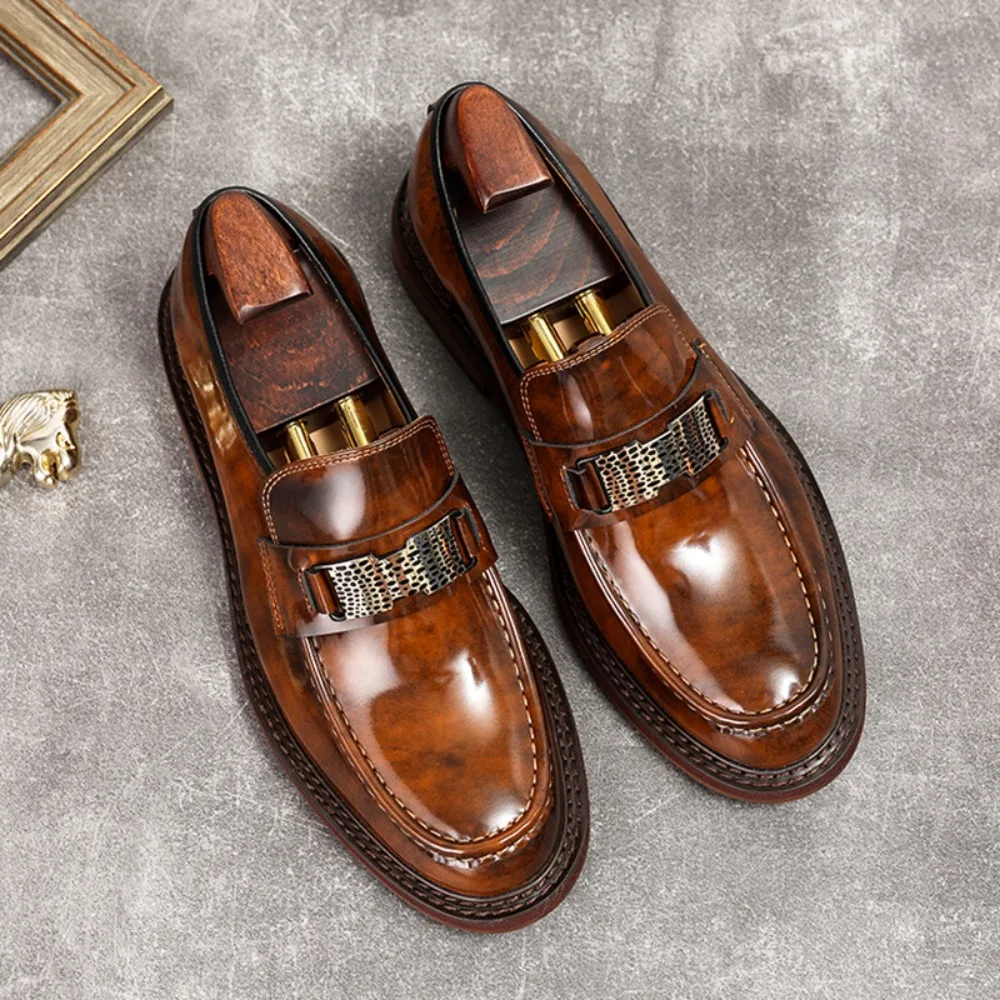Luxury Men Penny Loafers Genuine Leather Slip on Black Casual Business Dress Shoes Mens Wedding Party Office Fashion Shoes
Luxury Men Penny Loafers Genuine Leather Slip on Black Casual Business Dress Shoes Mens Wedding Party Office Fashion Shoes