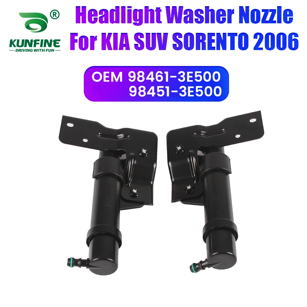 Car Headlight Front Bumper Washer Spray Nozzle Jet Headlamp Pump Cover For KIA SUV SORENTO 2006 98461-3E500 98451-3E500
Car Headlight Front Bumper Washer Spray Nozzle Jet Headlamp Pump Cover For KIA SUV SORENTO 2006 98461-3E500 98451-3E500