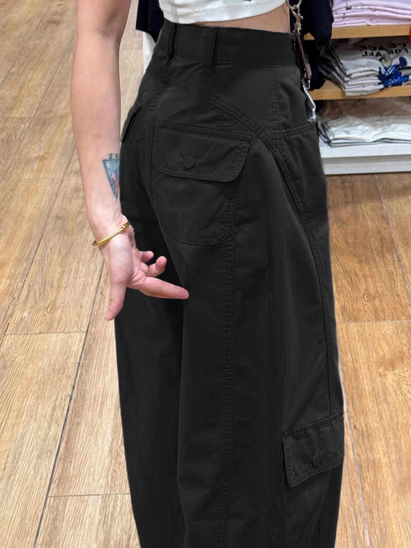 American Sle Multi-ket Bla Work Pants Women's Straight Leg Casual Loose Long Trousers Autumn Slimming Wide Leg Pants
American Sle Multi-ket Bla Work Pants Women's Straight Leg Casual Loose Long Trousers Autumn Slimming Wide Leg Pants