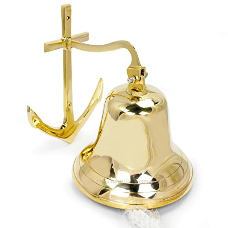 Ships Bell - Large - Solid Brass W/mounting Bracket and Anchor New
Ships Bell - Large - Solid Brass W/mounting Bracket and Anchor New