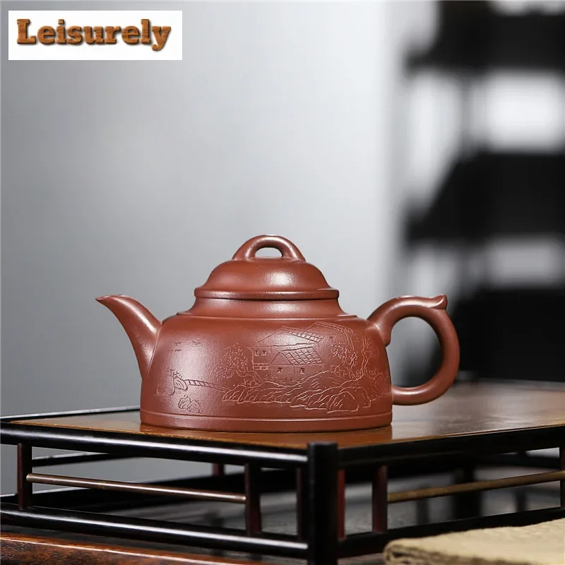 270ml Elegant Yixing Purple Clay Teapots Handmade Autumn Water Pot Raw Ore Dicaoqing Mud Kettle With Filter Chinese Zisha Teaset
270ml Elegant Yixing Purple Clay Teapots Handmade Autumn Water Pot Raw Ore Dicaoqing Mud Kettle With Filter Chinese Zisha Teaset
