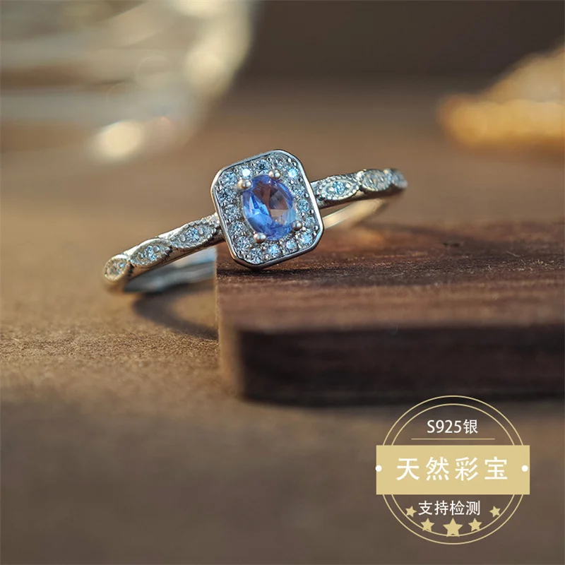 Настоящее серебро S925, натуральный танзанит, драгоценный камень, обручальное кольцо для женщин, изменяемый размер, подлинный элегантный с сертификатом
Настоящее серебро S925, натуральный танзанит, драгоценный камень, обручальное кольцо для женщин, изменяемый размер, подлинный элегантный с сертификатом