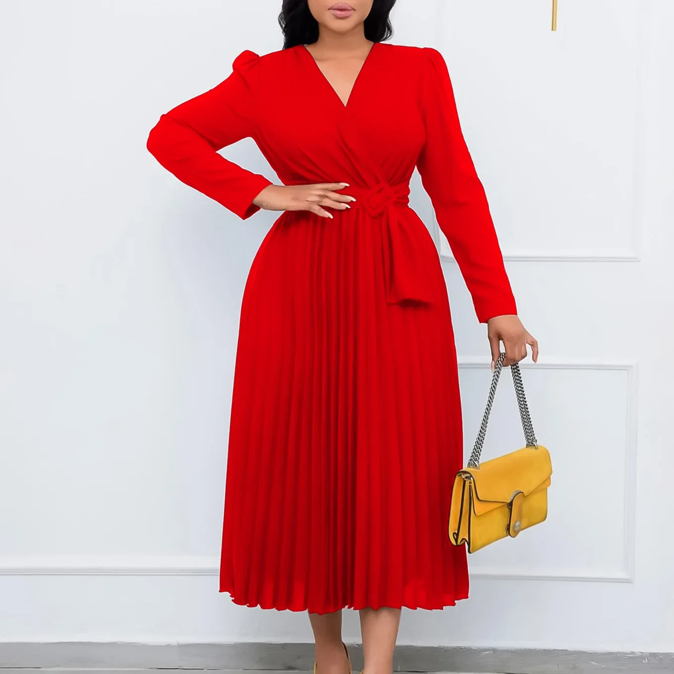 African Dresses for Women Elegant V-neck Long Sleeve Pleated Plus Size Africa Clothing Party Wedding Dress Dashiki Ankara Outfit
African Dresses for Women Elegant V-neck Long Sleeve Pleated Plus Size Africa Clothing Party Wedding Dress Dashiki Ankara Outfit