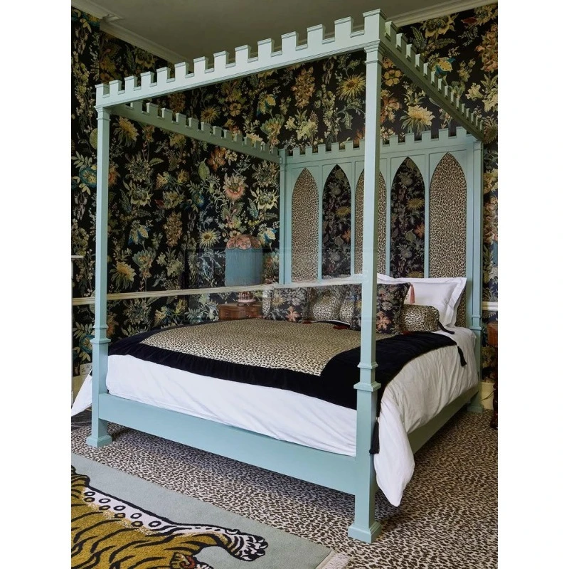 Французский винтажный каркас кровати из цельного дерева, детский цветок, мягкая спинка, двойной четырех постер
Французский винтажный каркас кровати из цельного дерева, детский цветок, мягкая спинка, двойной четырех постер