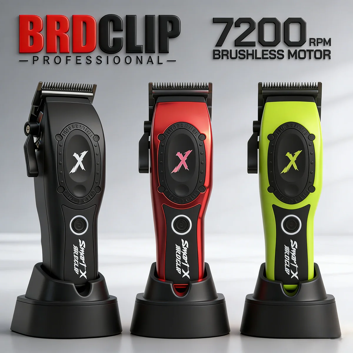 Professional BRDCLIP Compact Hairdresser 8198 Brushless Motor 7200RPM DLC coating Deep-toothed ultra-thin moving knife With Base
Professional BRDCLIP Compact Hairdresser 8198 Brushless Motor 7200RPM DLC coating Deep-toothed ultra-thin moving knife With Base