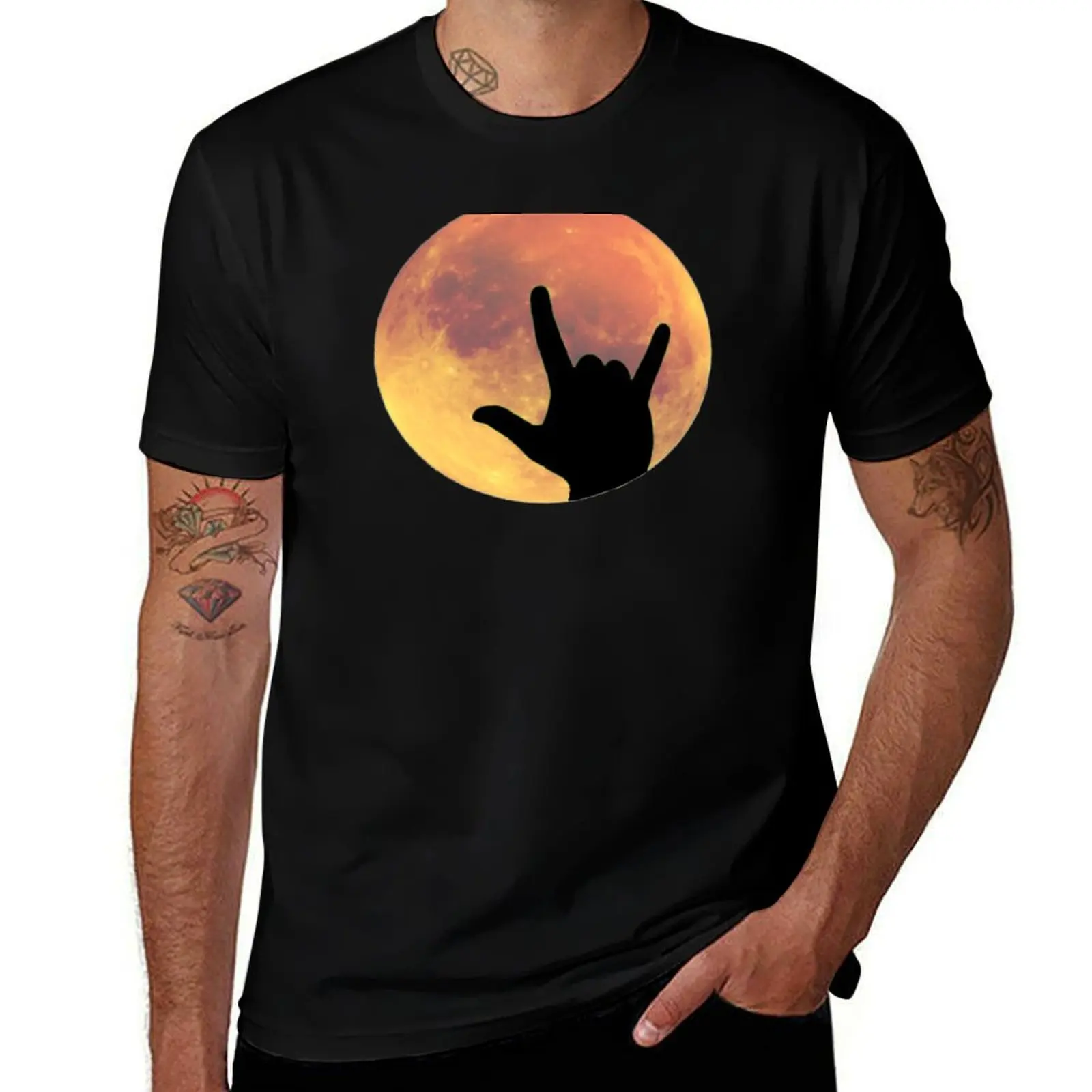 Full Moon with I Love You ASL Sign Language Hands Silhouette T-Shirt man t shirt oversizeds funny gifts mens t shirt
Full Moon with I Love You ASL Sign Language Hands Silhouette T-Shirt man t shirt oversizeds funny gifts mens t shirt