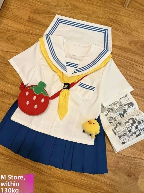 plus Size Blue Sailor Suit Set College Style Short Skirt Navy Collar Basic Edition Fat MM White Japanese Style Fashion Set
plus Size Blue Sailor Suit Set College Style Short Skirt Navy Collar Basic Edition Fat MM White Japanese Style Fashion Set