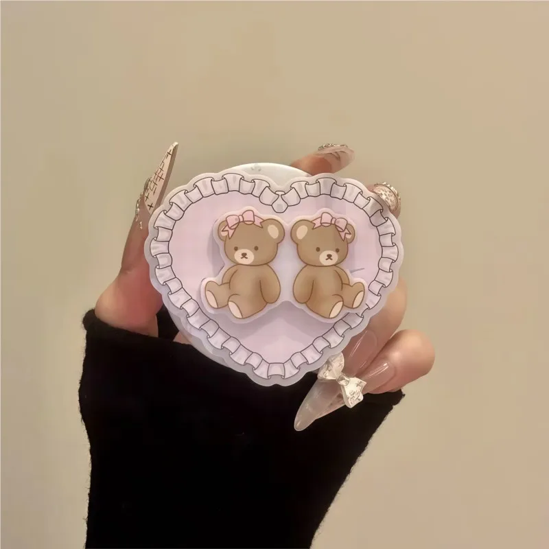 For MagSafe Kawaii Cartoon Ruffled Heart Double Bear Magnetic Stand Universal MagSafe Phone Grip Holder for All Smartphones
For MagSafe Kawaii Cartoon Ruffled Heart Double Bear Magnetic Stand Universal MagSafe Phone Grip Holder for All Smartphones