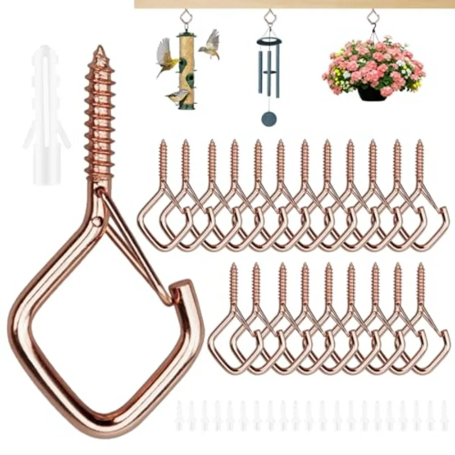 22 PCS Metal Eye Screw Hooks for Hanging Heavy Duty.Windproof Ceiling Hooks for Hanging Plants, Cup, Wind Chime, Bird Feeders,
22 PCS Metal Eye Screw Hooks for Hanging Heavy Duty.Windproof Ceiling Hooks for Hanging Plants, Cup, Wind Chime, Bird Feeders,