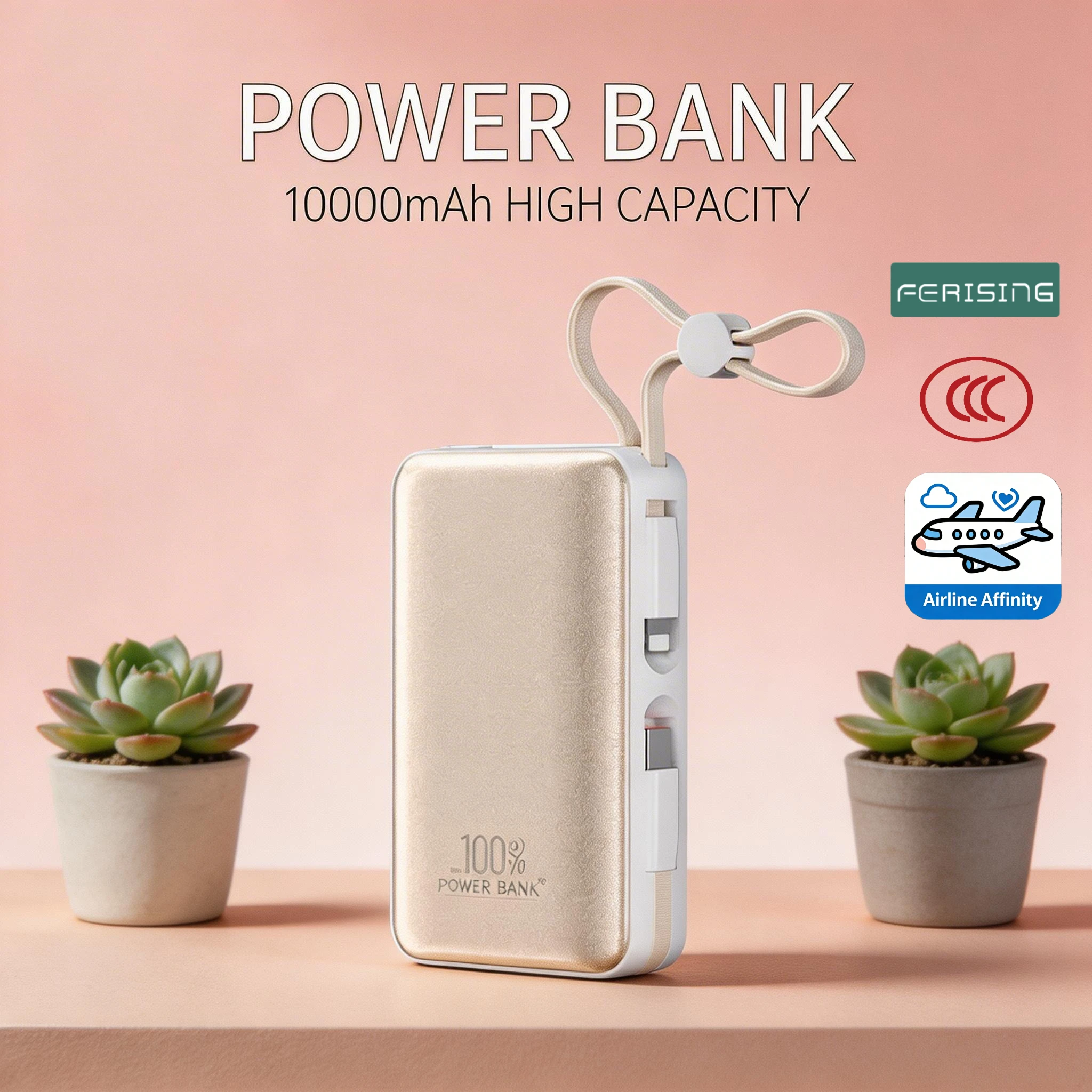 100W Super Fast Charging Power Bank 10000mAh 3C Certified National Standard Mini Ultra Slim Built-in Cable Portable Charger
100W Super Fast Charging Power Bank 10000mAh 3C Certified National Standard Mini Ultra Slim Built-in Cable Portable Charger
