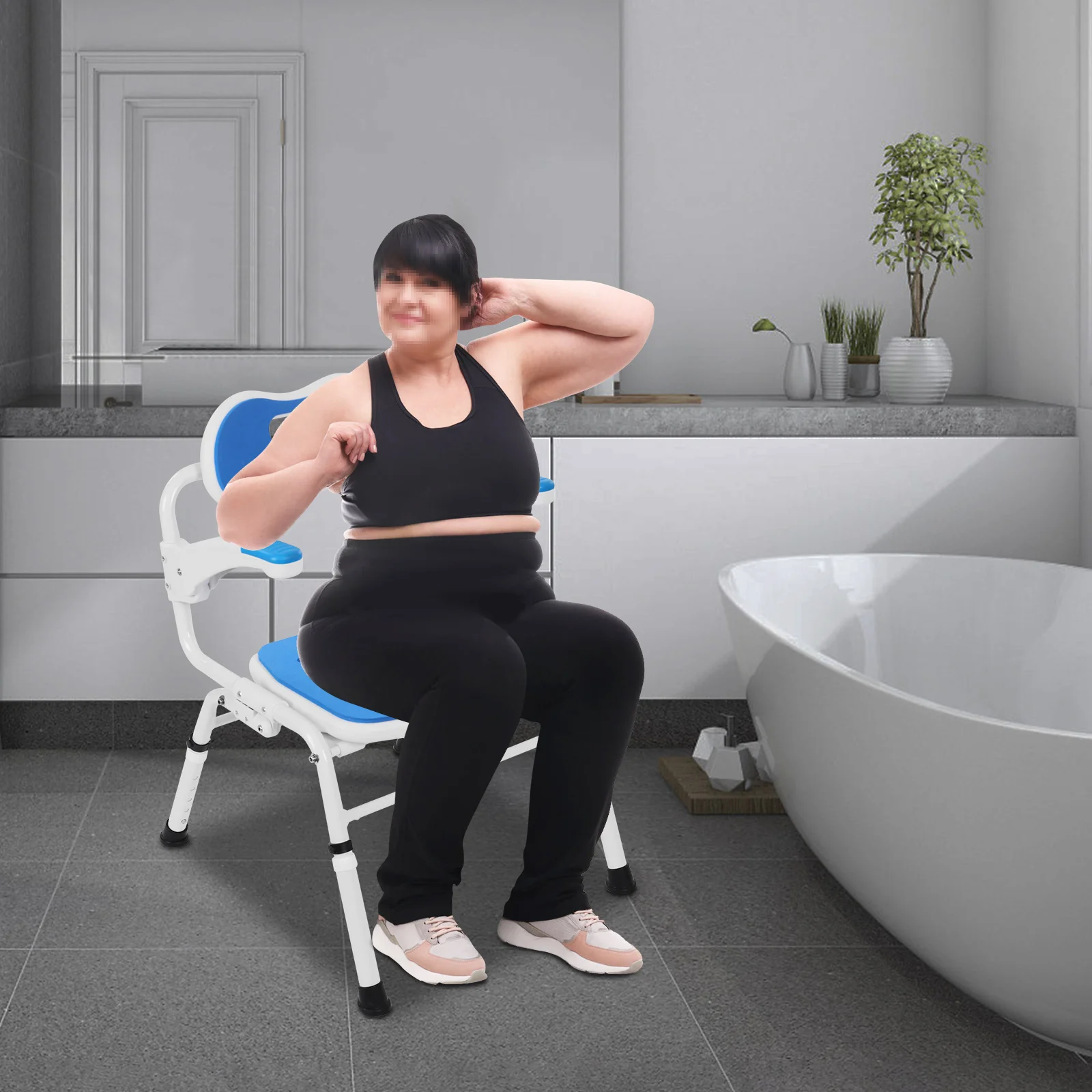 Olding Shower Chair with Back and Armrests, 5-Level Height Adjustable Shower Seat, Bath Chair for Elderly, Pregnant, Disabled
Olding Shower Chair with Back and Armrests, 5-Level Height Adjustable Shower Seat, Bath Chair for Elderly, Pregnant, Disabled