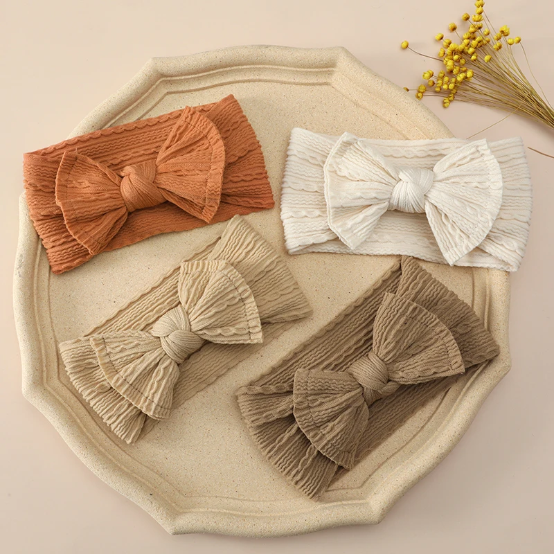 New Ribbed Cable Knit Nylon Headband Baby Bowknot Turban Head Wraps Newborn Girls Nylon Headbands Children DIY Hair Accessories
New Ribbed Cable Knit Nylon Headband Baby Bowknot Turban Head Wraps Newborn Girls Nylon Headbands Children DIY Hair Accessories