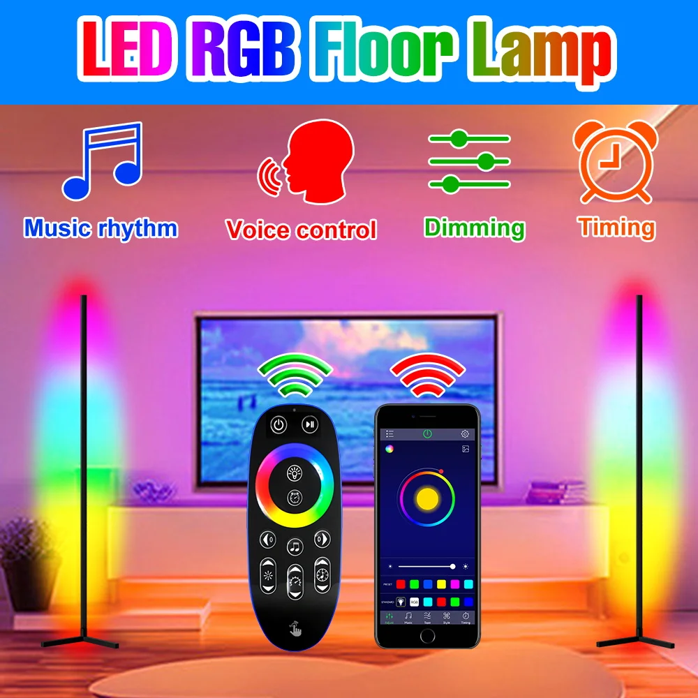 Smart LED Floor Lamp Living Room Corner Mood Light APP Remote Control Dimmable Color Changing Standing Light For Bedroom Decor
Smart LED Floor Lamp Living Room Corner Mood Light APP Remote Control Dimmable Color Changing Standing Light For Bedroom Decor
