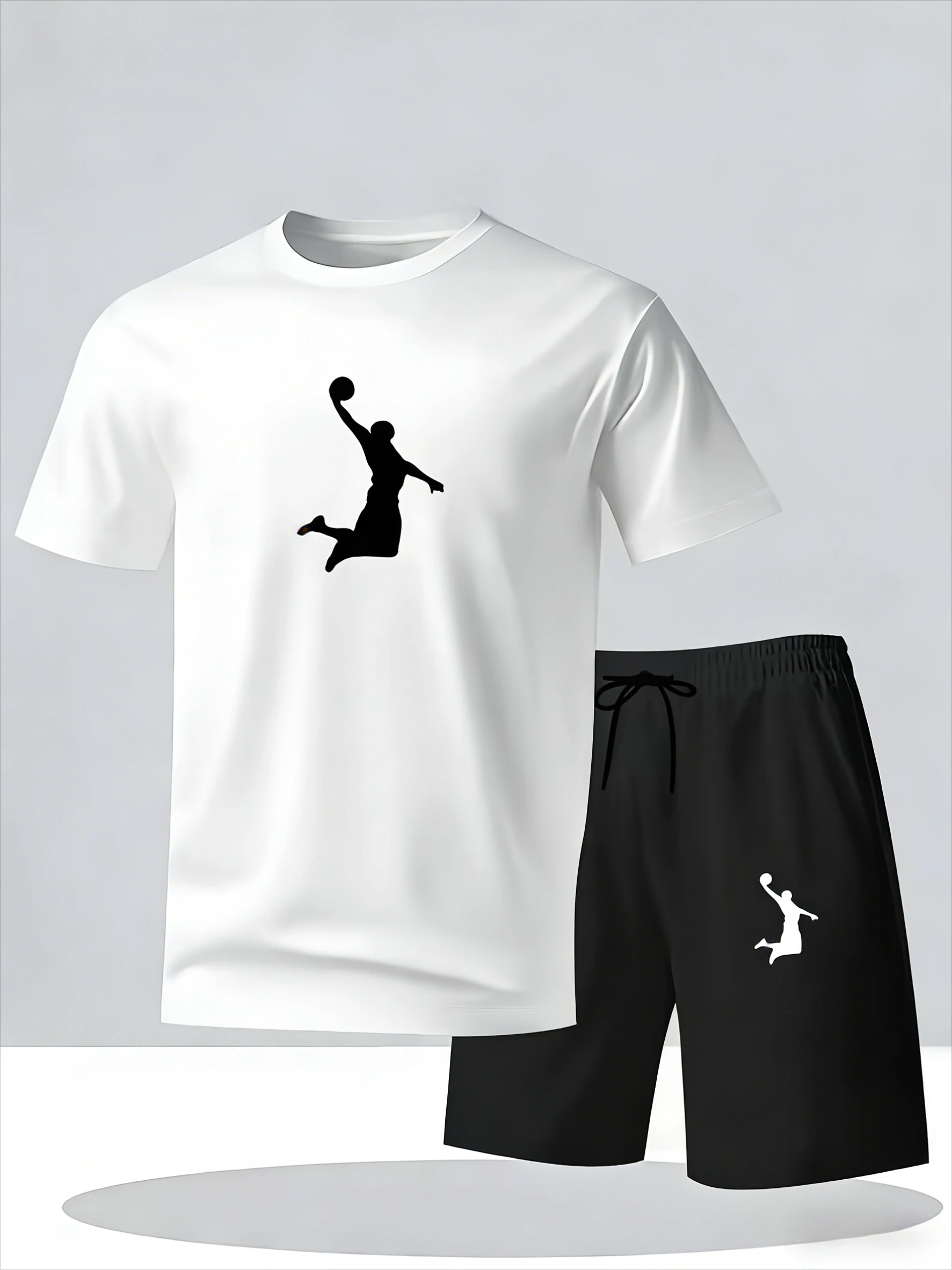 Men's Trendy 2-Piece Set, High Definition Printed Crew Neck Tee & Drawstring Shorts, Comfortable Summer Streetwear for Beach
Men's Trendy 2-Piece Set, High Definition Printed Crew Neck Tee & Drawstring Shorts, Comfortable Summer Streetwear for Beach