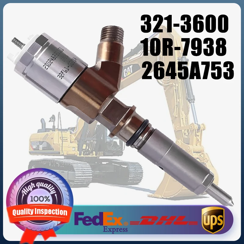 New High Quality 321-3600 10R-938 2645A753 Diesel Common Rail Injector For Caterpillar CAT Perkins C6.6 Engine
New High Quality 321-3600 10R-938 2645A753 Diesel Common Rail Injector For Caterpillar CAT Perkins C6.6 Engine