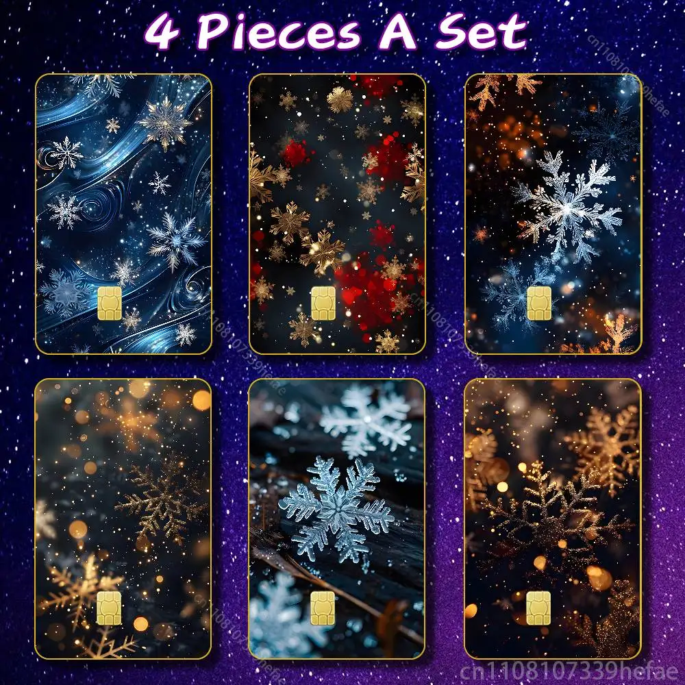 Beautiful Snowflak Christmas Bank Credit Cards Bus Pass Stickers Cool Decoration Waterproof 4PCS Card Protective Film
Beautiful Snowflak Christmas Bank Credit Cards Bus Pass Stickers Cool Decoration Waterproof 4PCS Card Protective Film
