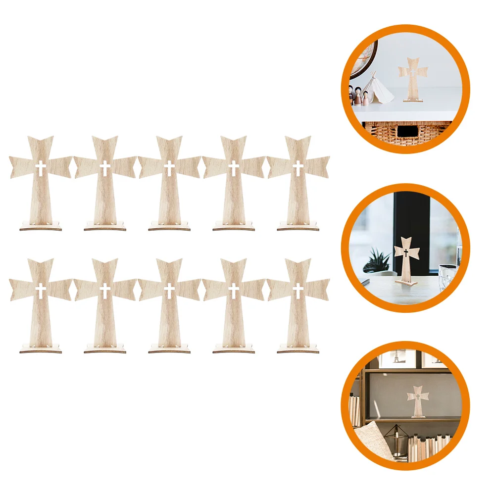 10 Pcs Cross Crafts for Home Decor Set Standing Wood Wooden Tabletop Decorations Baby
10 Pcs Cross Crafts for Home Decor Set Standing Wood Wooden Tabletop Decorations Baby