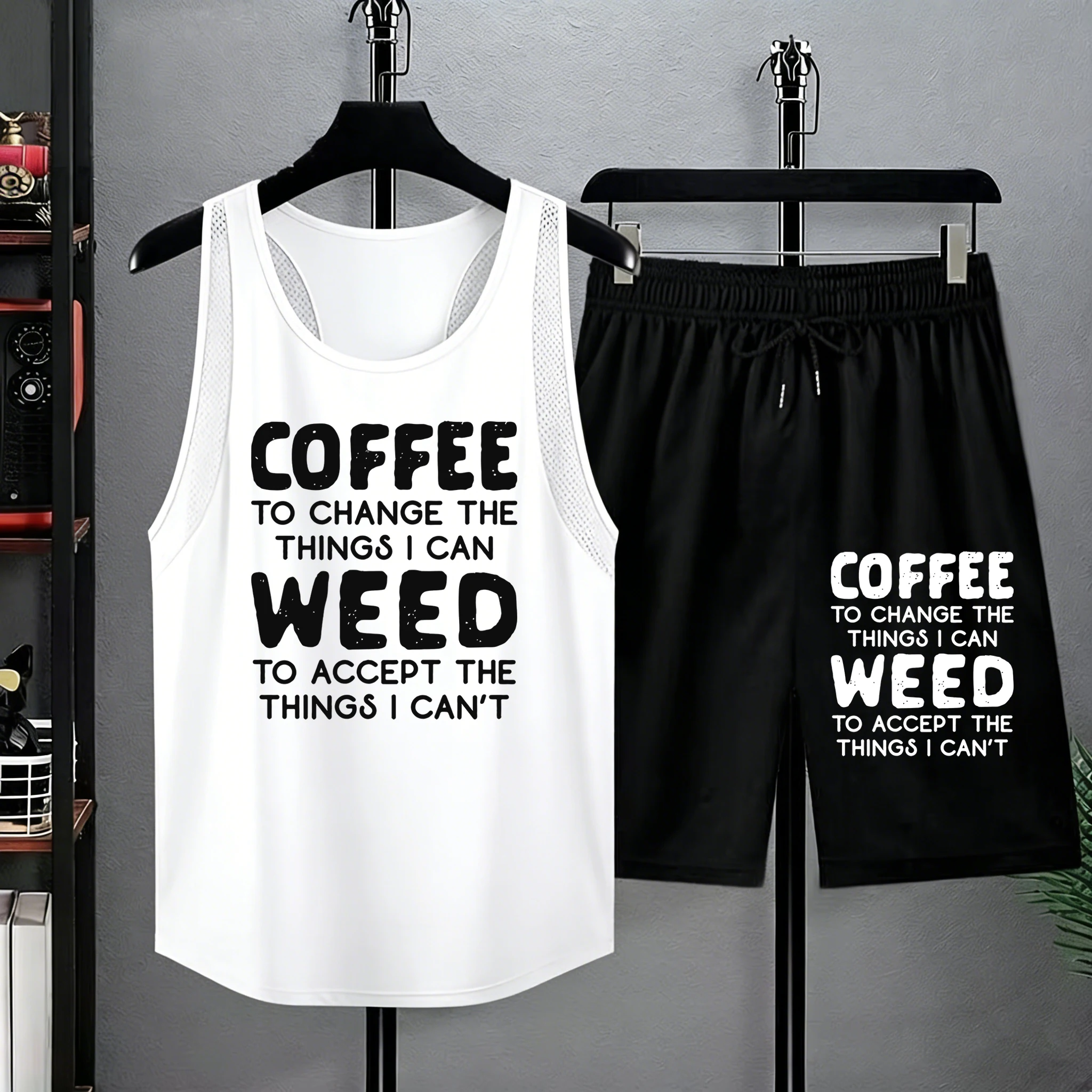 Coffee To Change The Things Design Men Summer Loose Simple Bottom Fashion Cool Tank Top Sport Fitness Vest&Shorts Suit Gym Pants
Coffee To Change The Things Design Men Summer Loose Simple Bottom Fashion Cool Tank Top Sport Fitness Vest&Shorts Suit Gym Pants